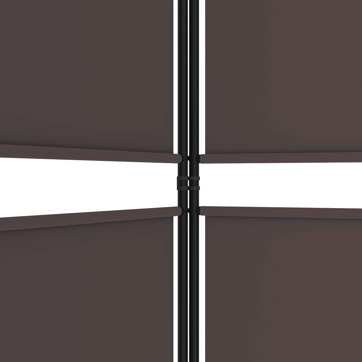 Divisorio a 4 Pannelli Marrone 200x200 cm in Tessuto