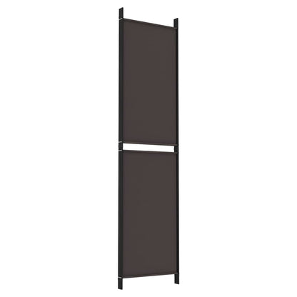 Divisorio a 4 Pannelli Marrone 200x200 cm in Tessuto | homemem39