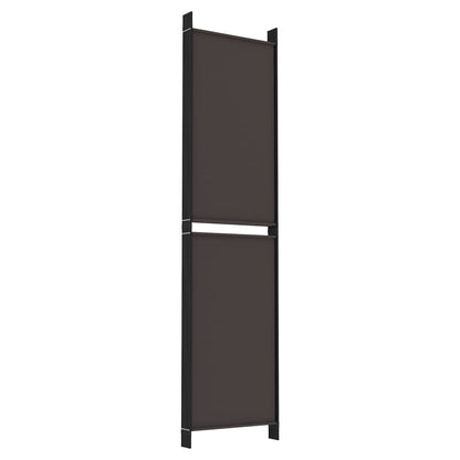 Divisorio a 5 Pannelli Marrone 250x200 cm in Tessuto | homemem39