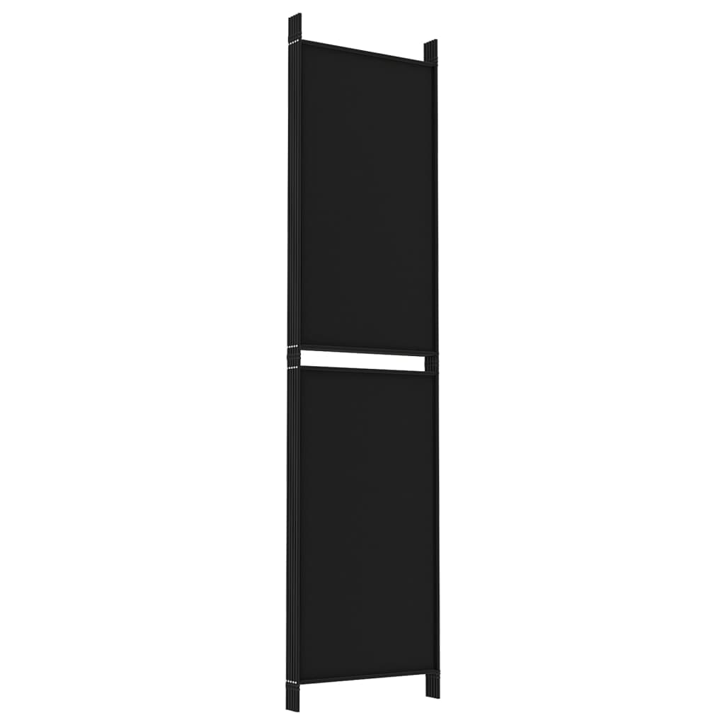 Divisorio 5 Pannelli Nero 250x200 cm Tessuto | homemem39