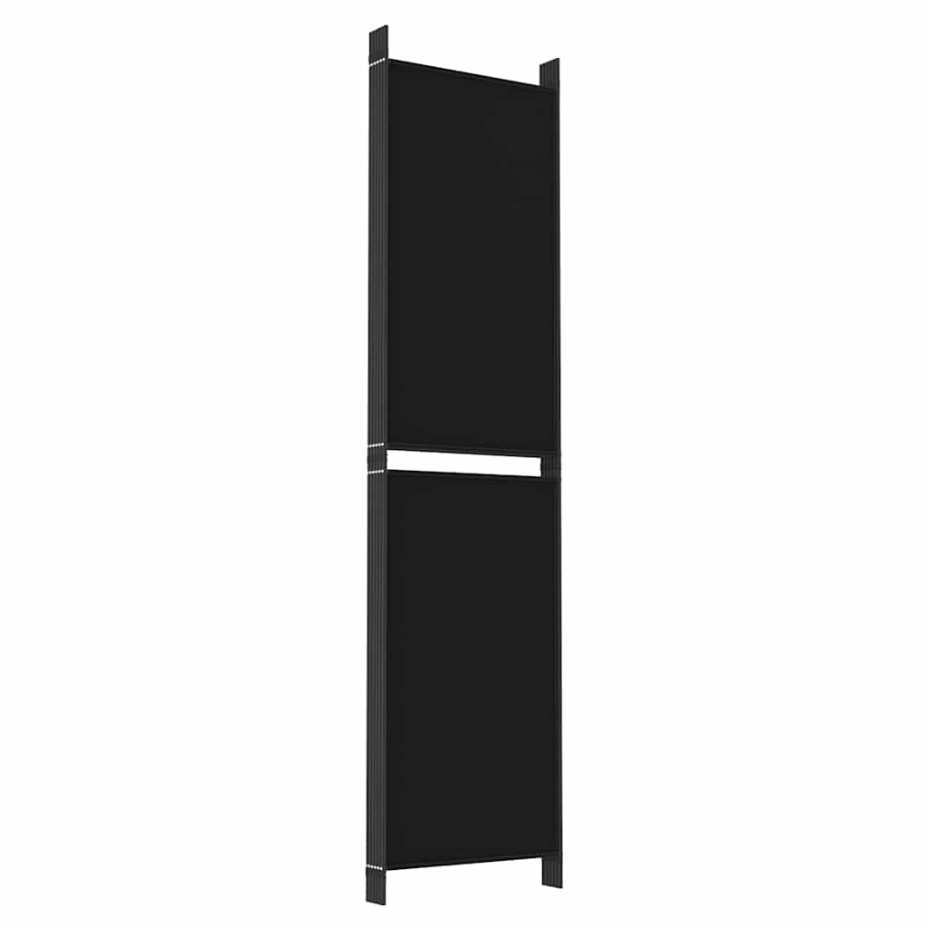 Divisorio a 6 Pannelli Nero 300x200 cm in Tessuto | homemem39