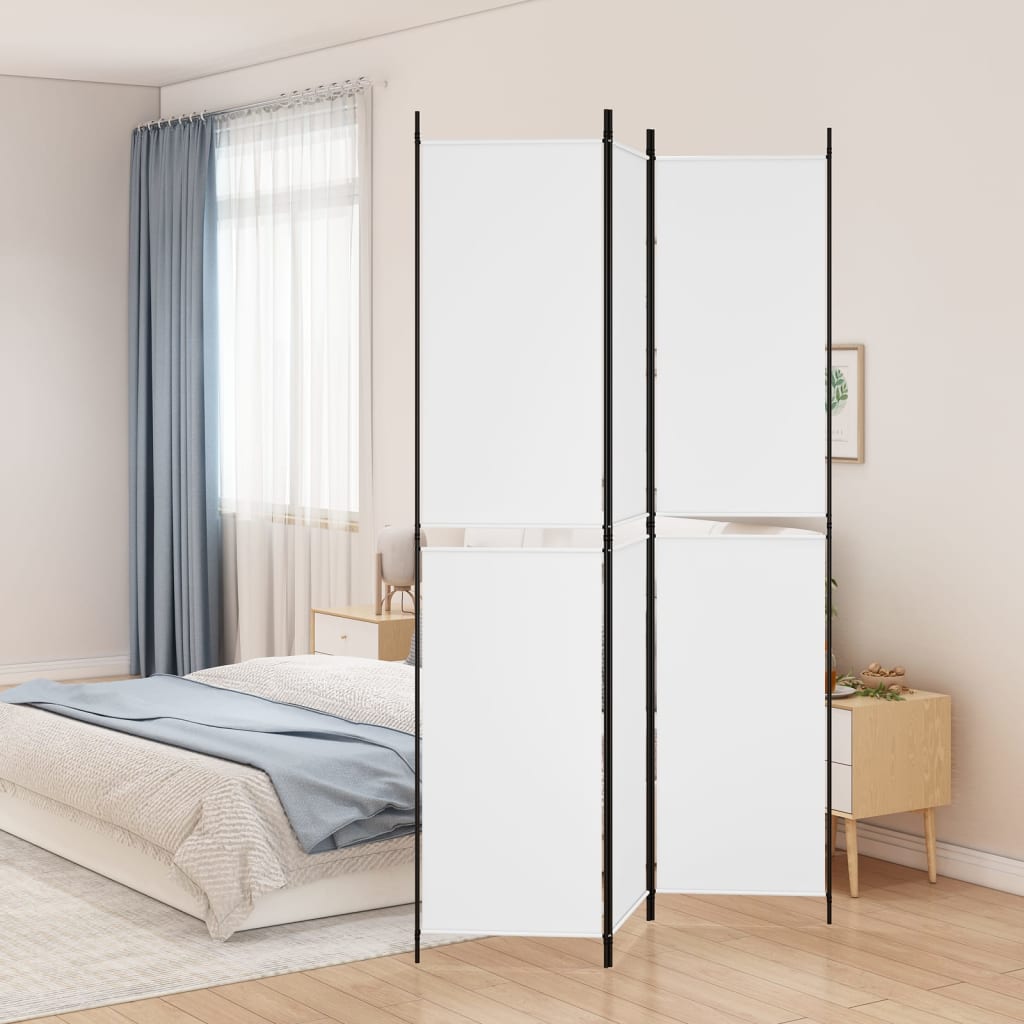 Divisorio a 3 Pannelli bianco 150x220 cm in Tessuto | homemem39