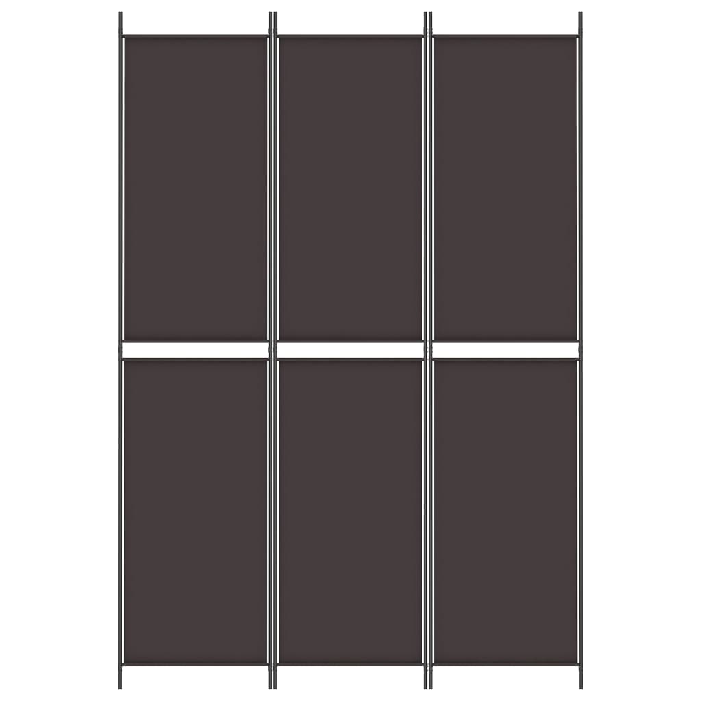Divisorio a 3 Pannelli Marrone 150x220 cm in Tessuto | homemem39