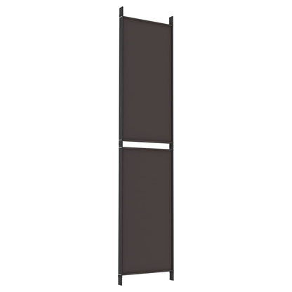Divisorio a 4 Pannelli Marrone 200x220 cm in Tessuto | homemem39