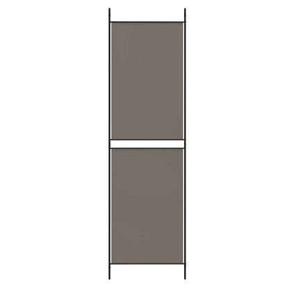 Divisorio a 4 Pannelli Antracite 200x220 cm Tessuto