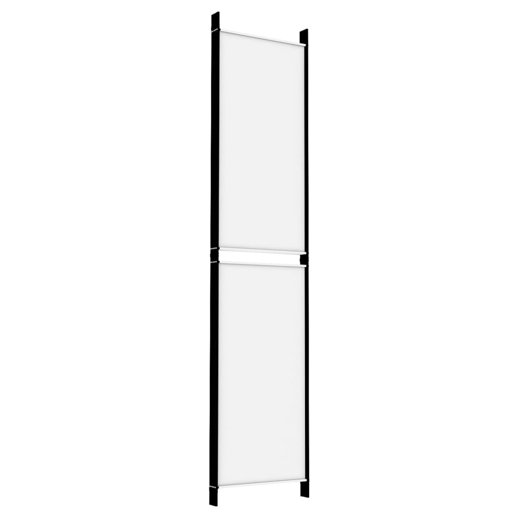 Divisorio a 5 Pannelli Bianco 250x220 cm Tessuto