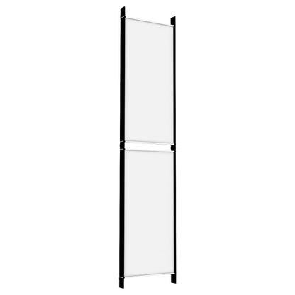 Divisorio a 5 Pannelli Bianco 250x220 cm Tessuto