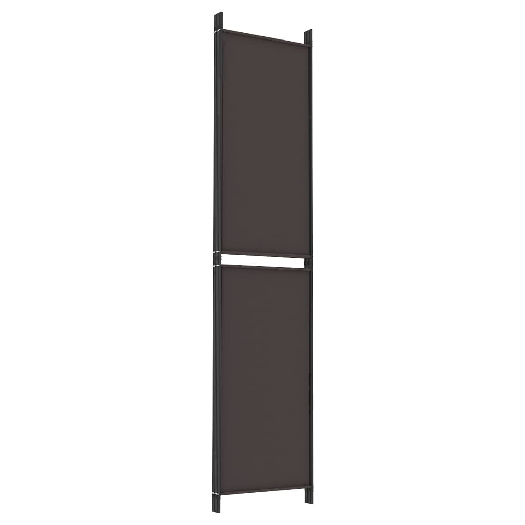 Divisorio a 5 Pannelli Marrone 250x220 cm in Tessuto | homemem39