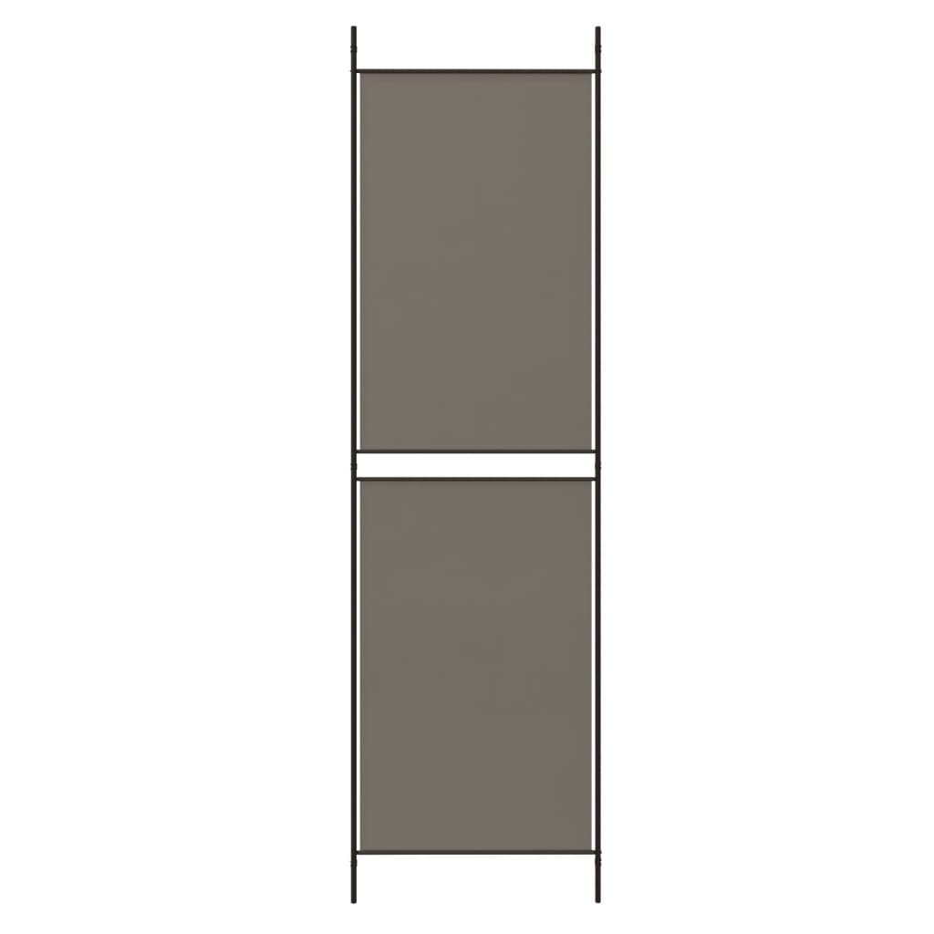 Divisorio a 5 Pannelli Antracite 250x220 cm Tessuto | homemem39