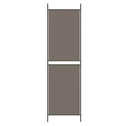 Divisorio a 5 Pannelli Antracite 250x220 cm Tessuto