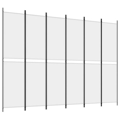 Divisorio a 4 Pannelli Bianco 300x220 cm Tessuto