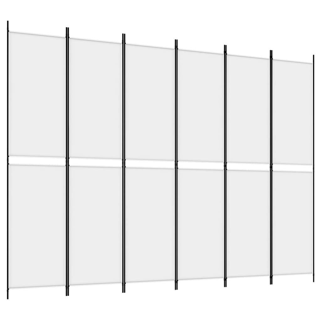 Divisorio a 4 Pannelli Bianco 300x220 cm Tessuto