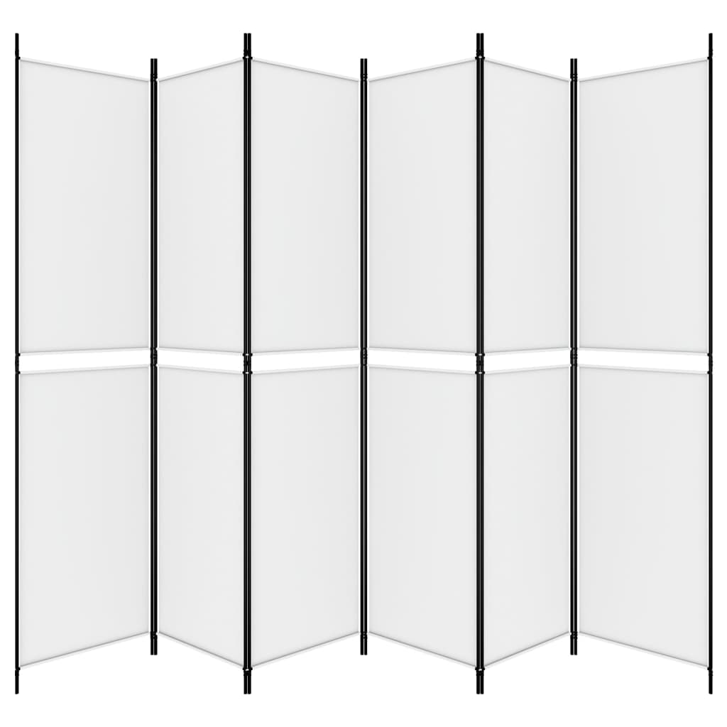 Divisorio a 4 Pannelli Bianco 300x220 cm Tessuto