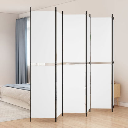Divisorio a 4 Pannelli Bianco 300x220 cm Tessuto