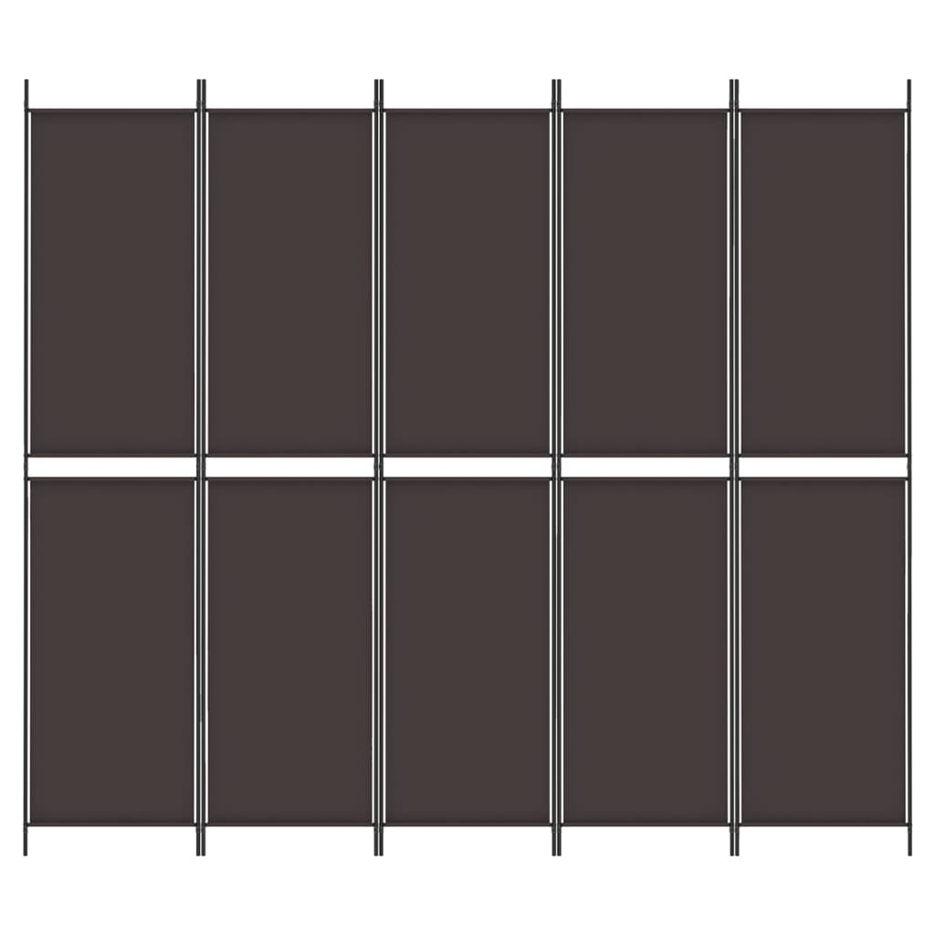 Divisorio a 6 Pannelli Marrone 300x220 cm in Tessuto | homemem39