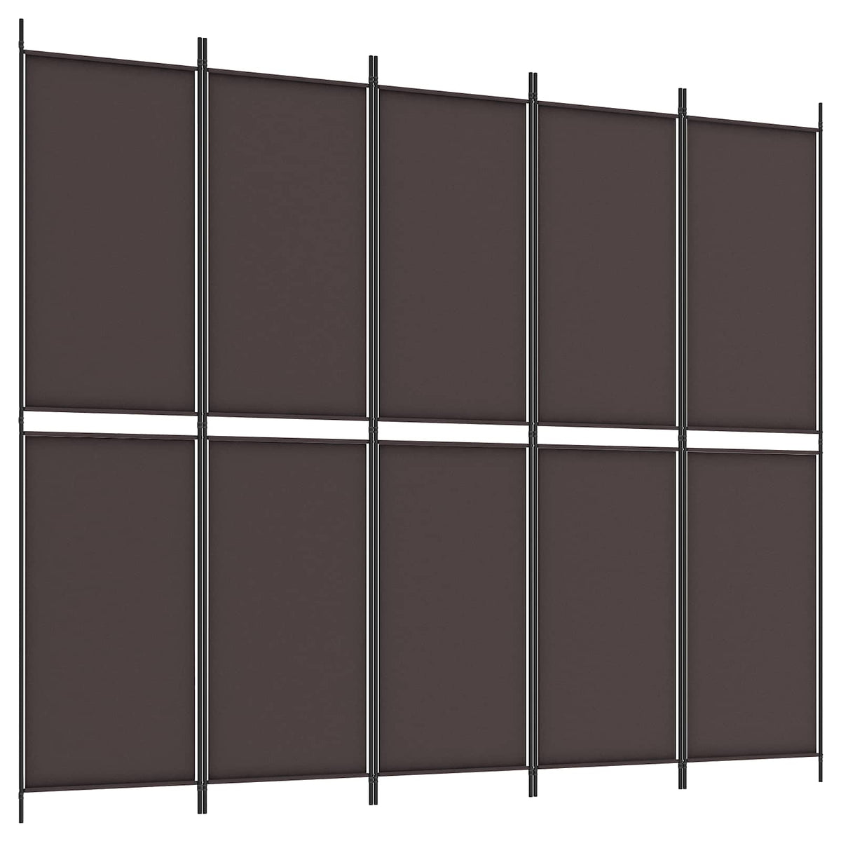 Divisorio a 6 Pannelli Marrone 300x220 cm in Tessuto