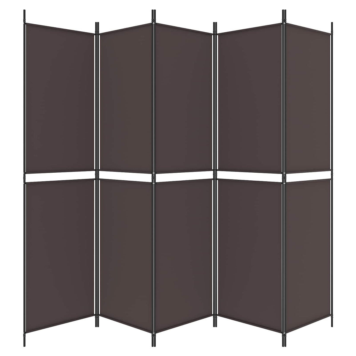 Divisorio a 6 Pannelli Marrone 300x220 cm in Tessuto