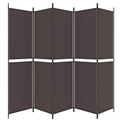Divisorio a 6 Pannelli Marrone 300x220 cm in Tessuto