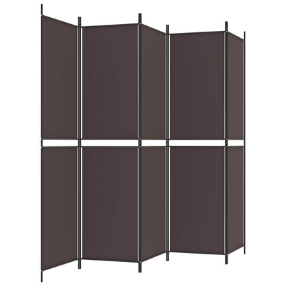 Divisorio a 6 Pannelli Marrone 300x220 cm in Tessuto