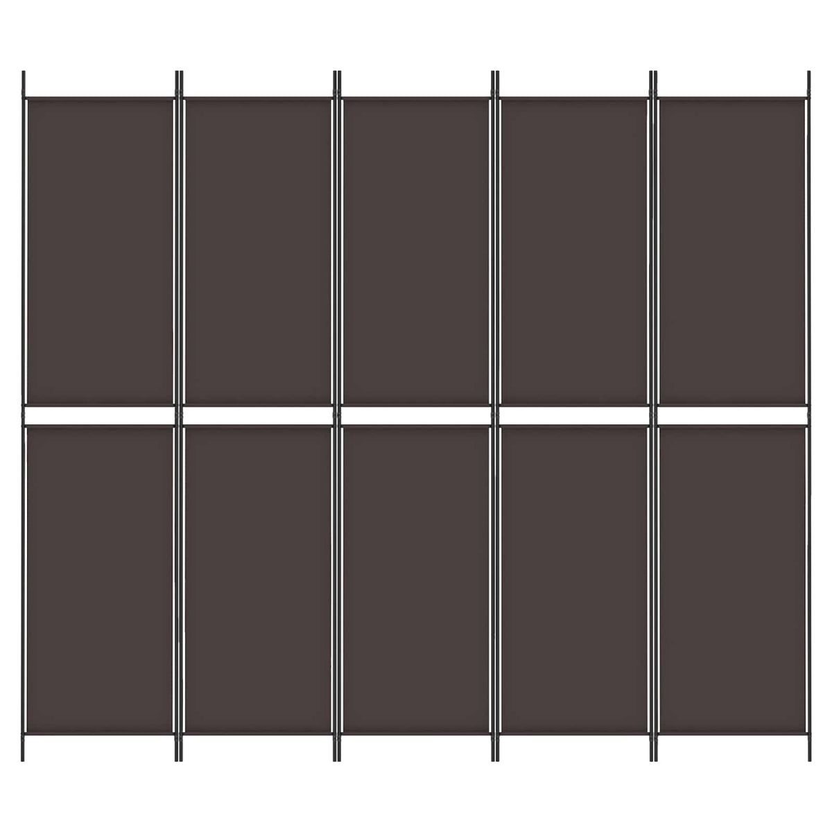 Divisorio a 6 Pannelli Marrone 300x220 cm in Tessuto