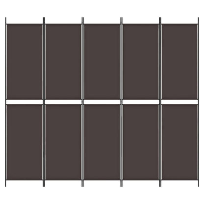 Divisorio a 6 Pannelli Marrone 300x220 cm in Tessuto