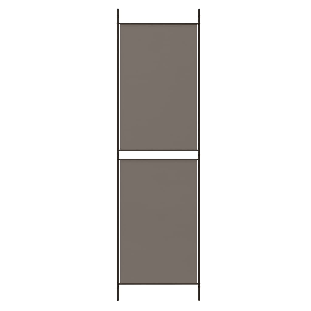 Divisorio a 6 Pannelli Antracite 300x220 cm Tessuto