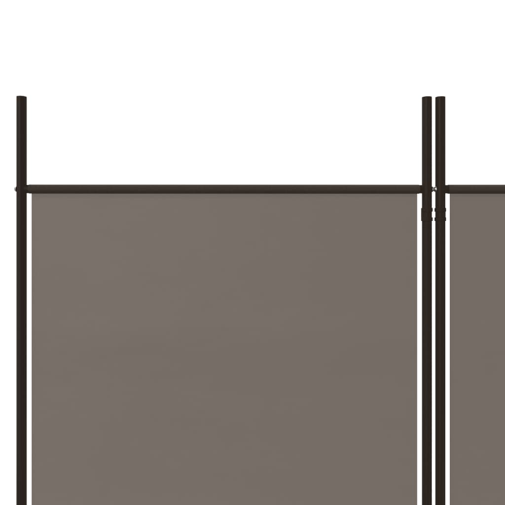 Divisorio a 6 Pannelli Antracite 300x220 cm Tessuto | homemem39