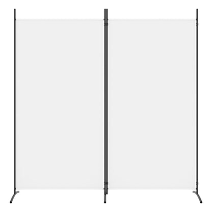 Divisorio a 2 Pannelli Bianco 175x180 cm Tessuto - homemem39