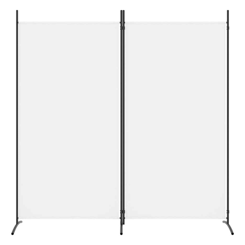 Divisorio a 2 Pannelli Bianco 175x180 cm Tessuto