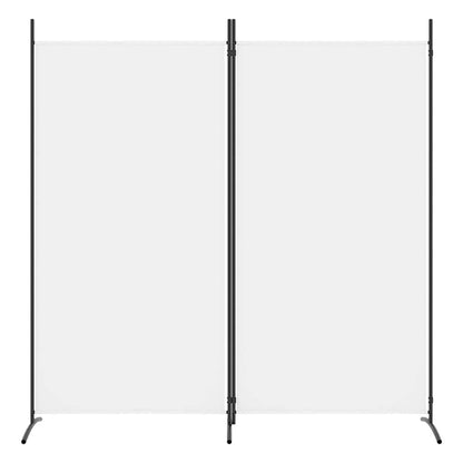 Divisorio a 2 Pannelli Bianco 175x180 cm Tessuto