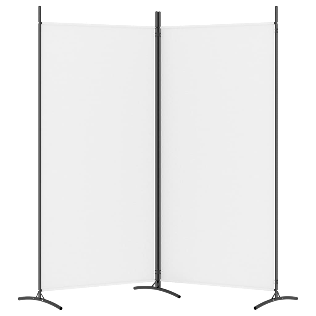 Divisorio a 2 Pannelli Bianco 175x180 cm Tessuto - homemem39