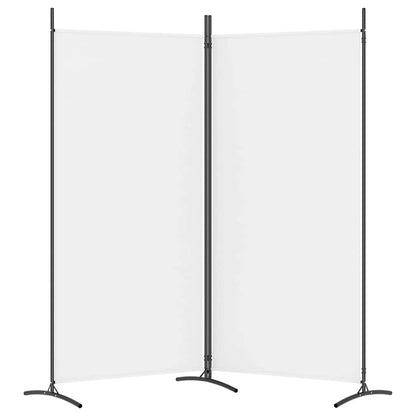 Divisorio a 2 Pannelli Bianco 175x180 cm Tessuto