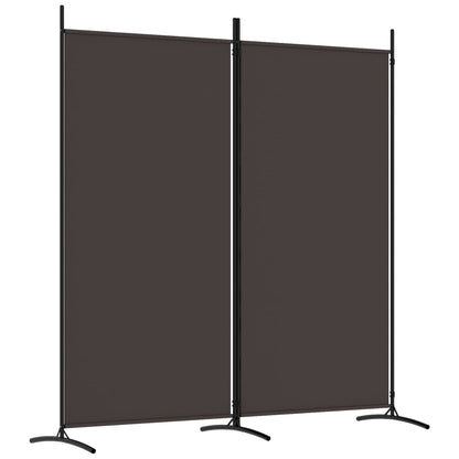 Divisorio a 2 Pannelli Marrone 175x180 cm in Tessuto - homemem39