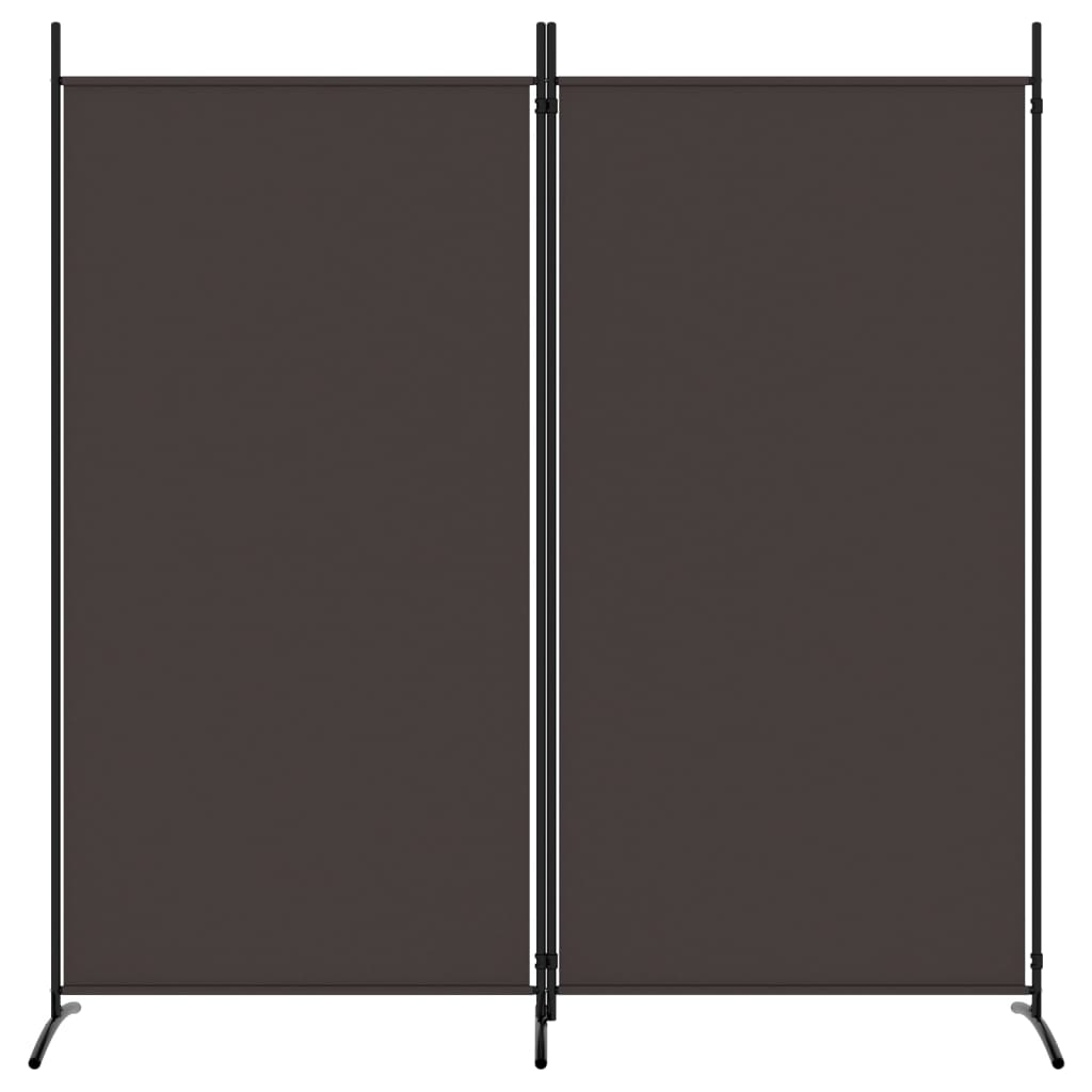 Divisorio a 2 Pannelli Marrone 175x180 cm in Tessuto - homemem39
