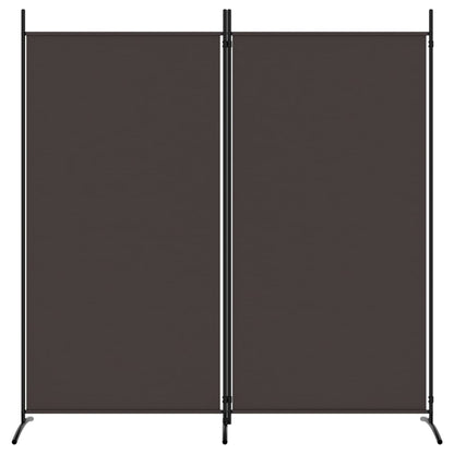 Divisorio a 2 Pannelli Marrone 175x180 cm in Tessuto - homemem39