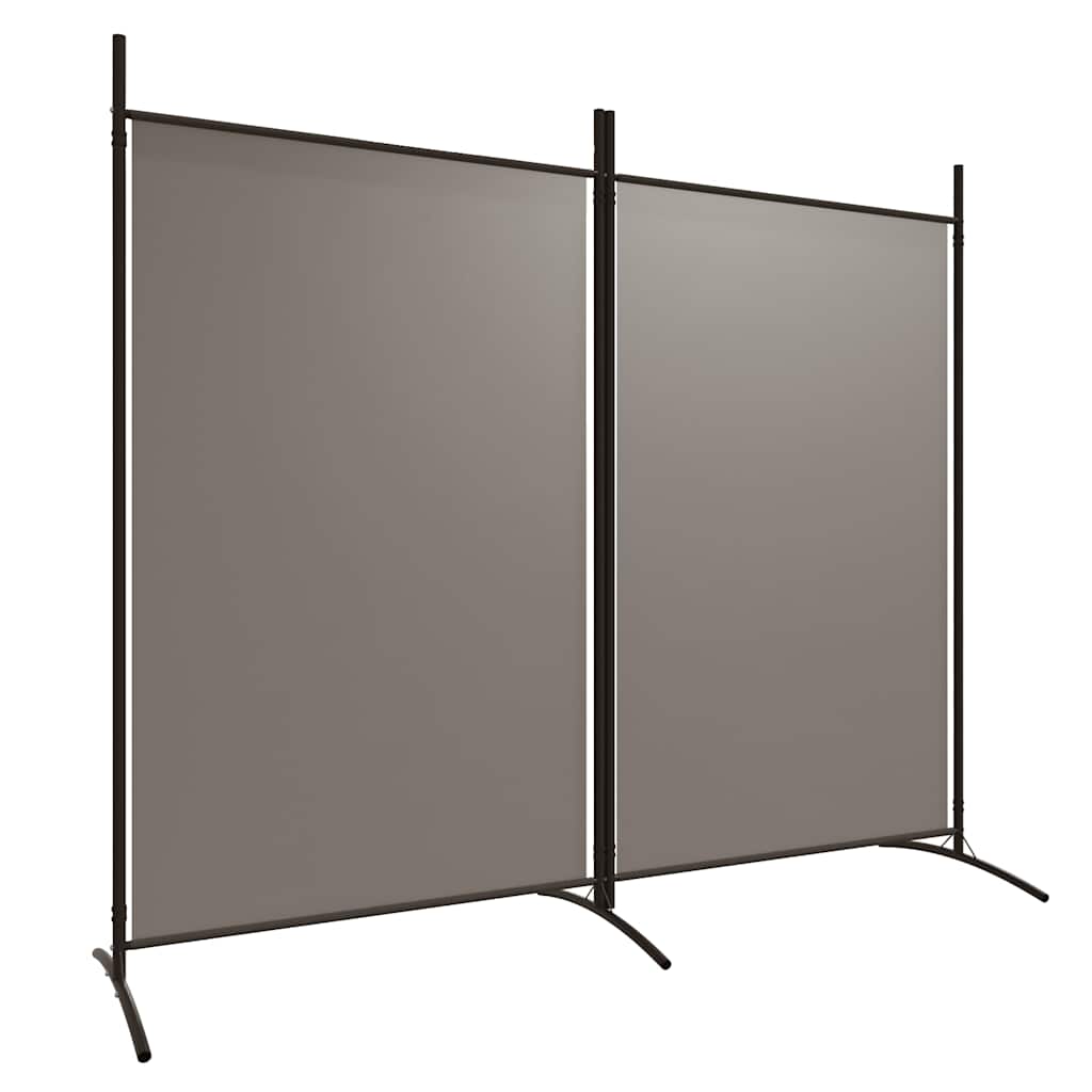 Divisorio a 2 Pannelli Antracite 175x180 cm Tessuto | homemem39