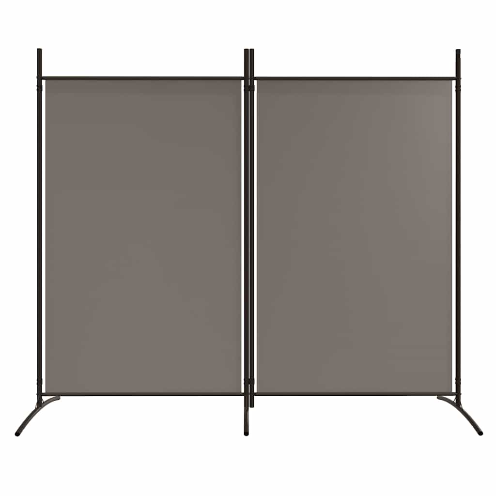 Divisorio a 2 Pannelli Antracite 175x180 cm Tessuto
