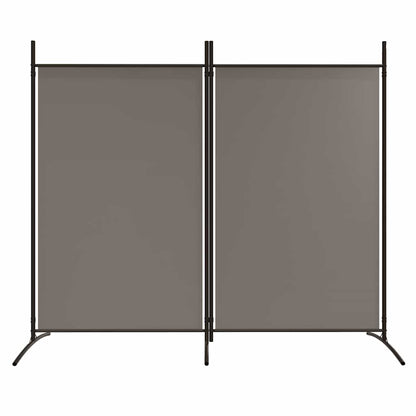 Divisorio a 2 Pannelli Antracite 175x180 cm Tessuto