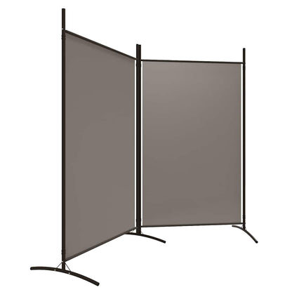 Divisorio a 2 Pannelli Antracite 175x180 cm Tessuto