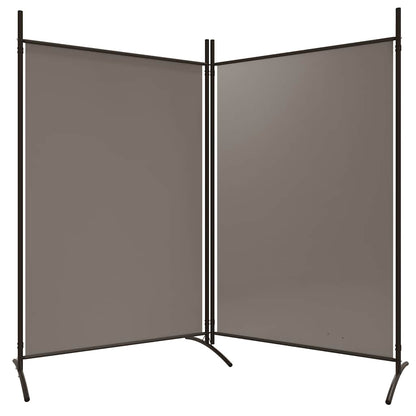Divisorio a 2 Pannelli Antracite 175x180 cm Tessuto
