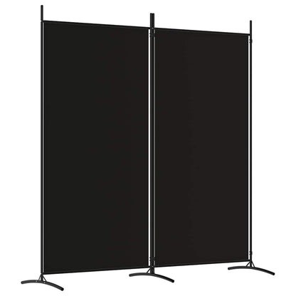 Divisorio a 2 Pannelli Nero 175x180 cm in Tessuto | homemem39