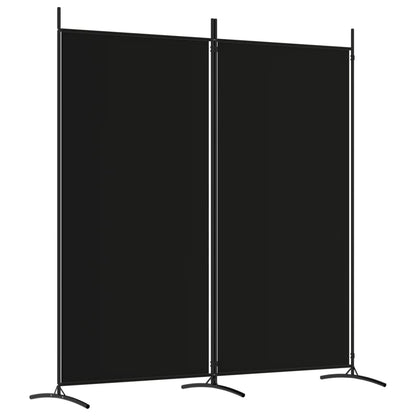 Divisorio a 2 Pannelli Nero 175x180 cm in Tessuto - homemem39