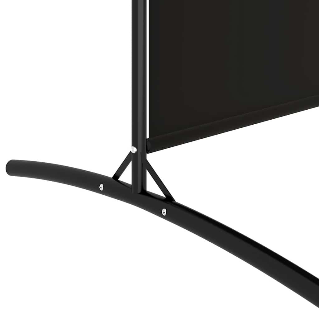 Divisorio a 2 Pannelli Nero 175x180 cm in Tessuto | homemem39