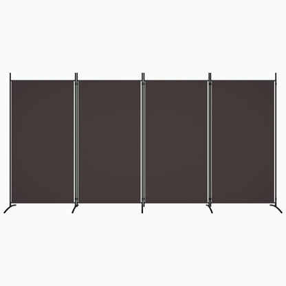 Divisorio a 4 Pannelli Marrone 346x180 cm in Tessuto - homemem39