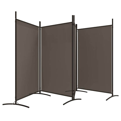 Divisorio a 4 Pannelli Antracite 346x180 cm Tessuto