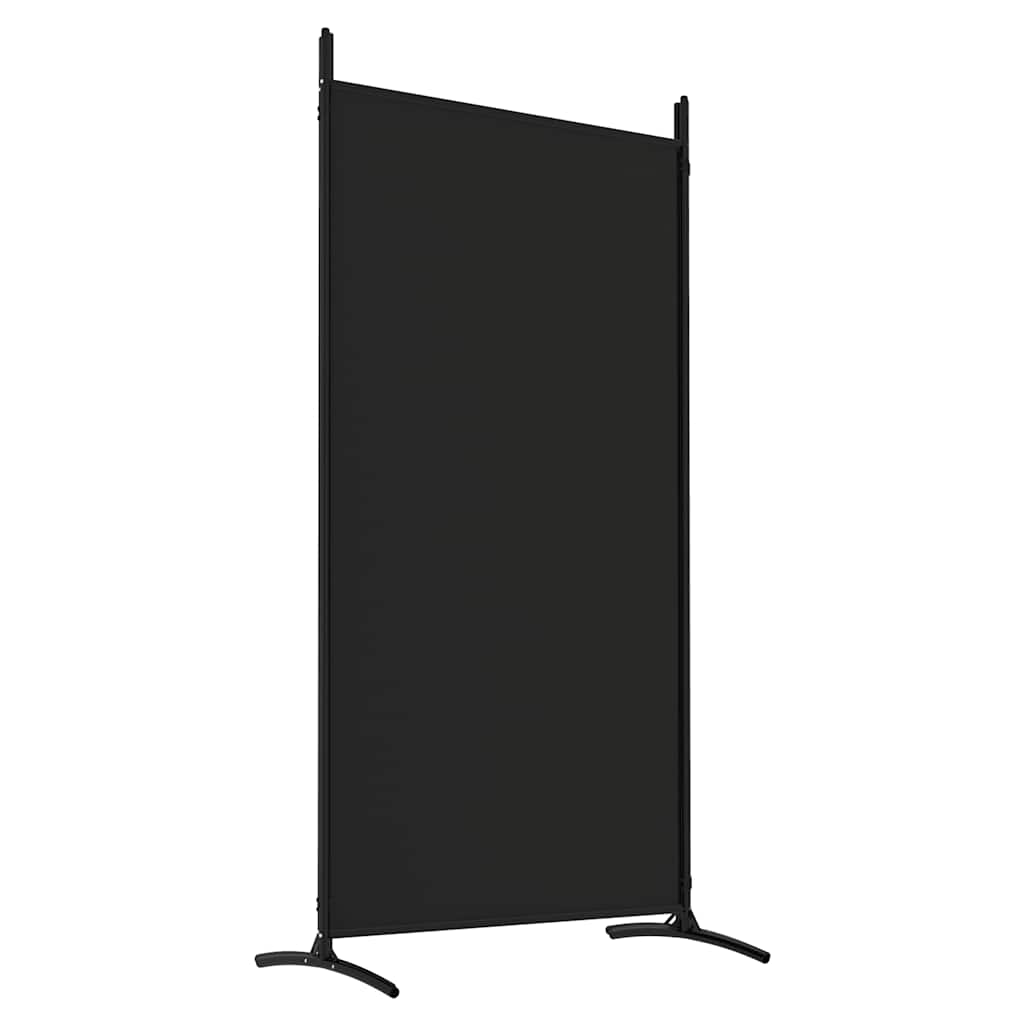 Divisorio a 4 Pannelli Nero 346x180 cm in Tessuto | homemem39