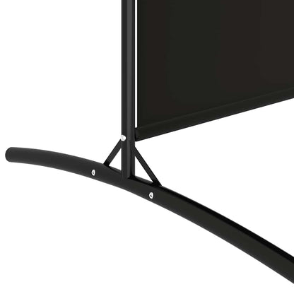 Divisorio a 4 Pannelli Nero 346x180 cm in Tessuto | homemem39