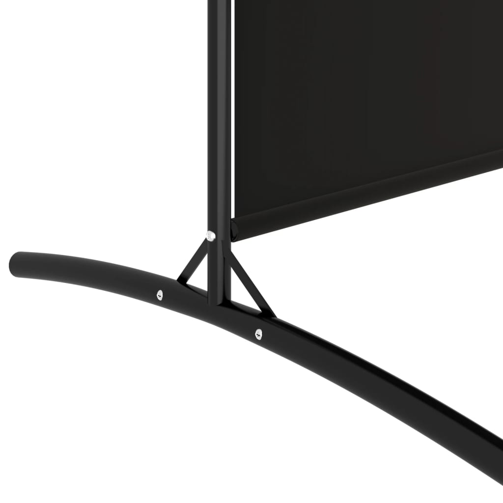 Divisorio a 4 Pannelli Nero 346x180 cm in Tessuto - homemem39