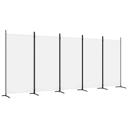Divisorio a 5 Pannelli Bianco 433x180 cm Tessuto | homemem39