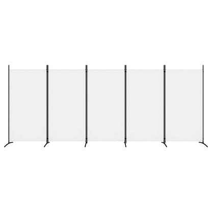 Divisorio a 5 Pannelli Bianco 433x180 cm Tessuto - homemem39